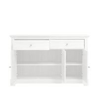 Salcombe Large Sideboard White 3 Doors 4 Shelves 2 Drawers
