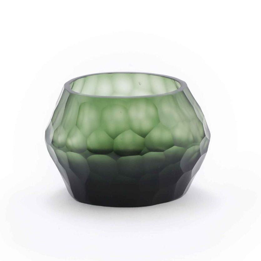 HEMATITE CANDLEHOLDER - H9 D11 cm - STEELGREY
