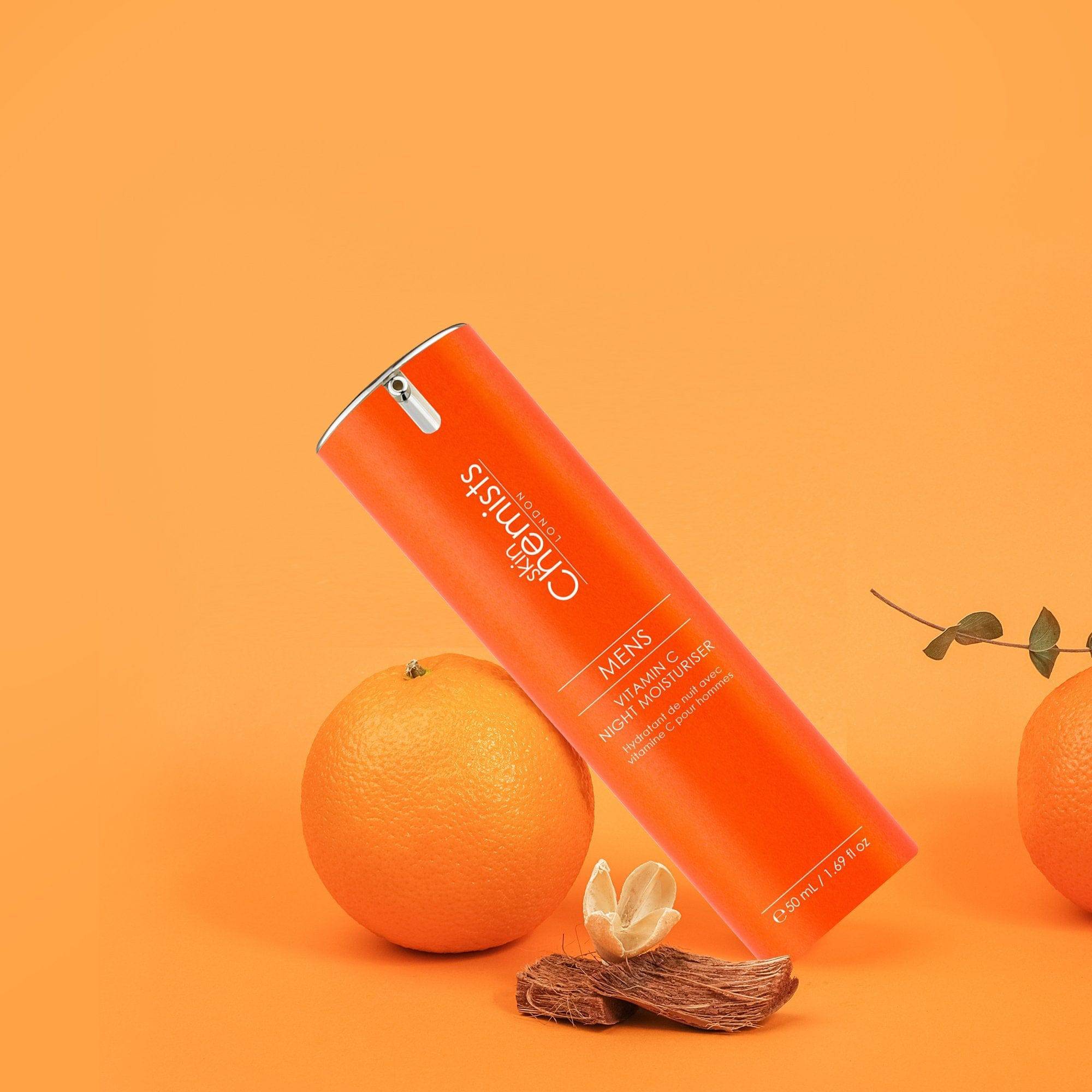 skinChemists Men's Vitamin C Night Moisturiser 50ml Twin Value Savings Pack