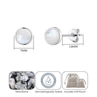 Moonstone Stud Earrings