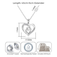 Mother And Child Necklace Created with Zircondia® Crystals