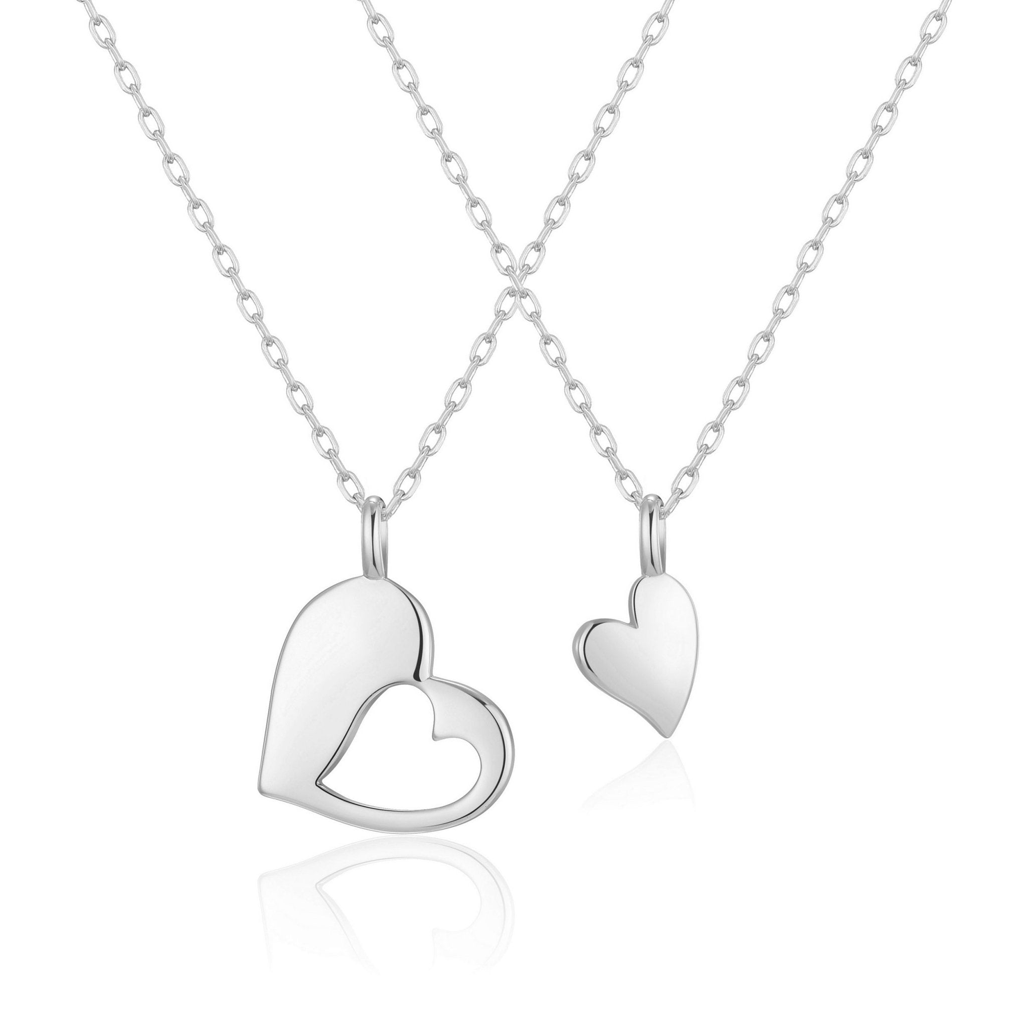 Big Sister Little Sister Piece of My Heart Necklace Set