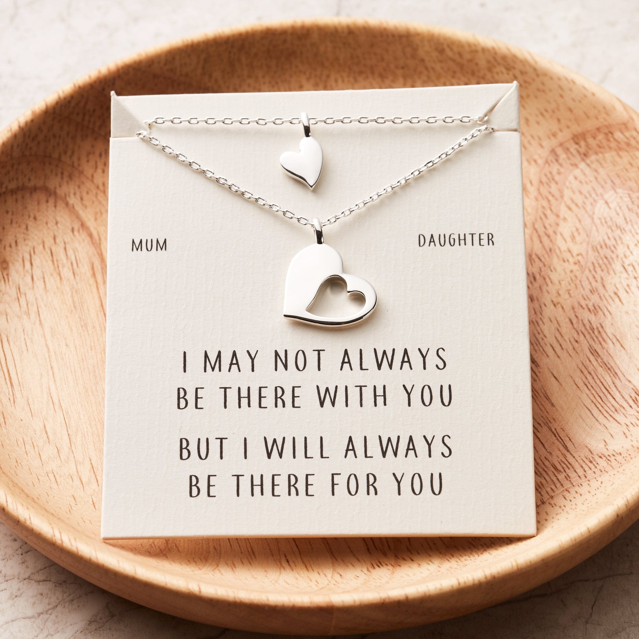 Mother Daughter Piece of My Heart Necklace Set