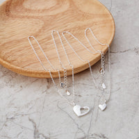 Mother Daughter Piece of My Heart Necklace Set