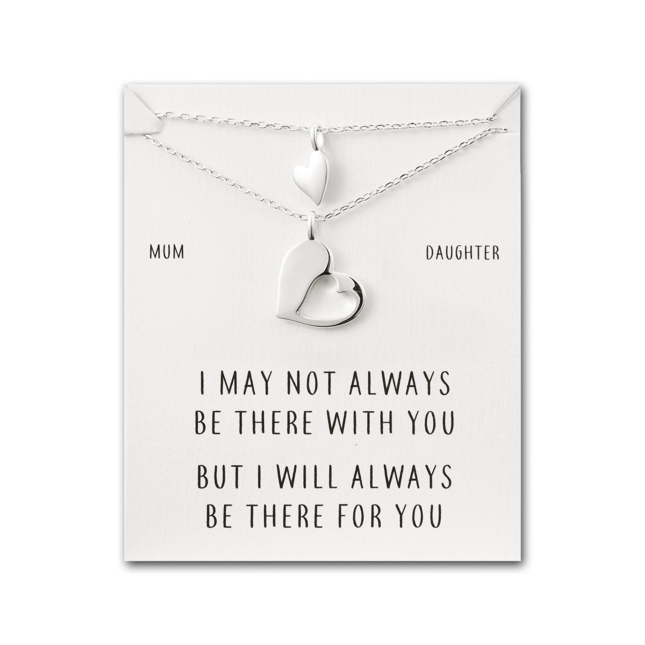 Mother Daughter Piece of My Heart Necklace Set
