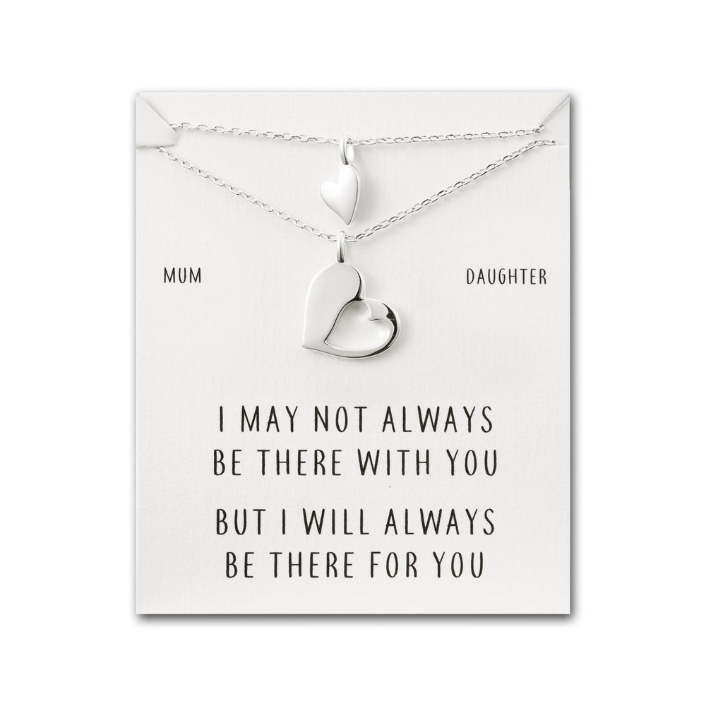 Mother Daughter Piece of My Heart Necklace Set