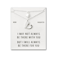 Mother Daughter Piece of My Heart Necklace Set