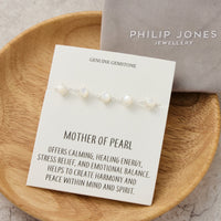 Mother of Pearl Gemstone Bracelet with Quote Card
