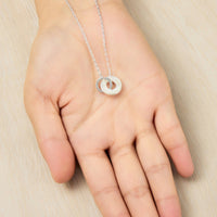 Mother of Pearl Gemstone Circle Link Necklace