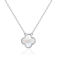 Mother of Pearl Gemstone Clover Necklace