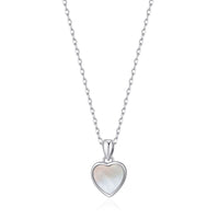 Mother of Pearl Gemstone Heart Necklace