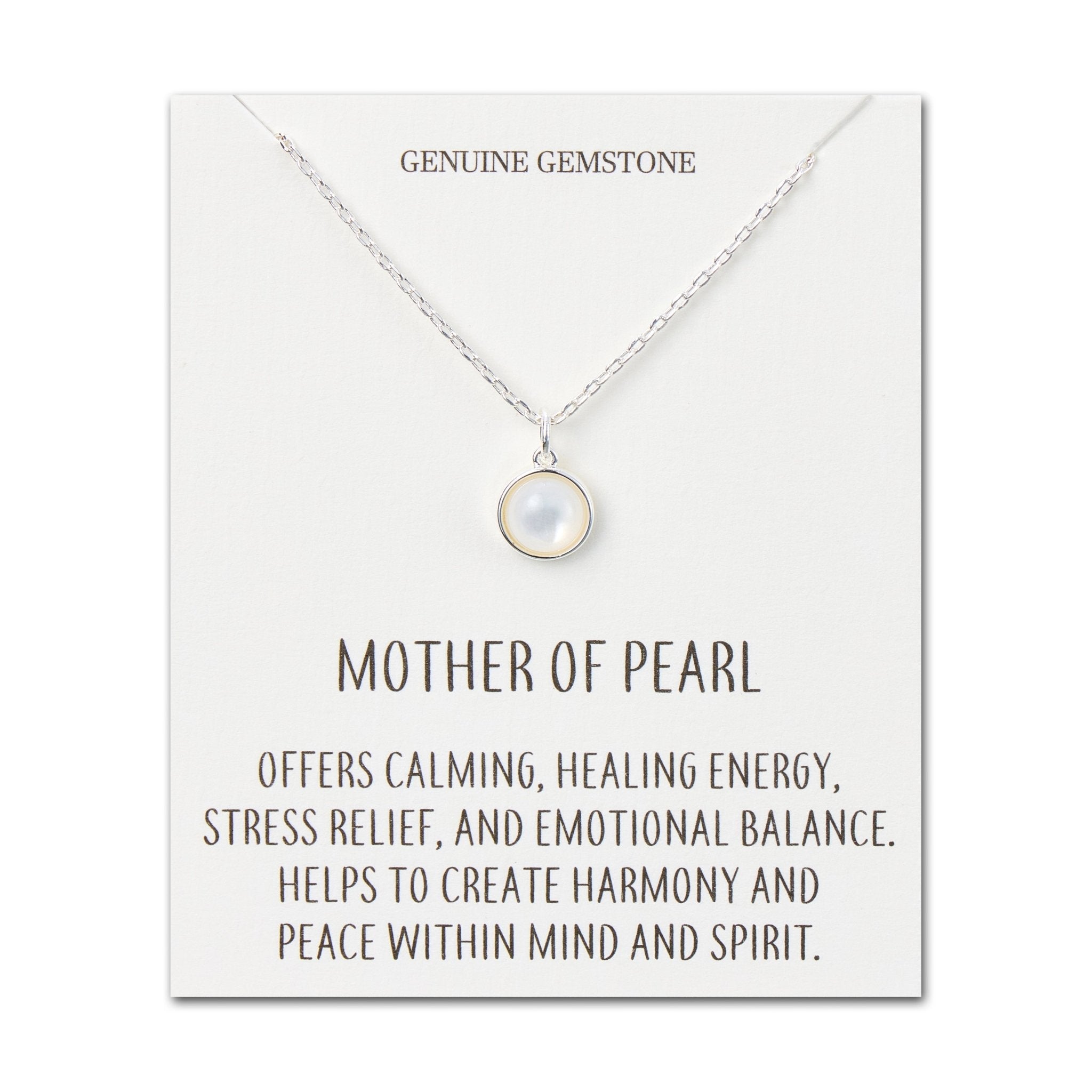 Mother of Pearl Necklace with Quote Card