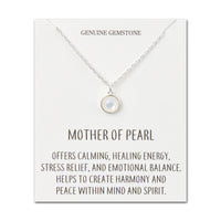 Mother of Pearl Necklace with Quote Card