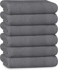 Multi-Pack Hotel Bath Sheets 500gsm Super Absorbent Quick Dry Soft Cotton Towels White Grey for B&Bs and Hospitals OLIVIA ROCCO