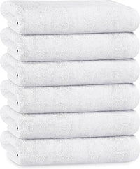 Multi-Pack Hotel Bath Sheets 500gsm Super Absorbent Quick Dry Soft Cotton Towels White Grey for B&Bs and Hospitals OLIVIA ROCCO