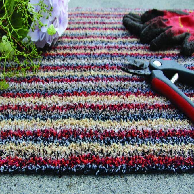 Candy Collection Multicolour Striped Washable Mat