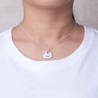 Mum Heart Necklace Created with Zircondia® Crystals
