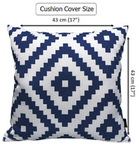 Nairobi Navy Waterproof Outdoor Cushions Weather-Resistant Decorative Pillows for Patio Garden Travel Beach Versatile Indoor Outdoor Use by OLIVIA ROCCO