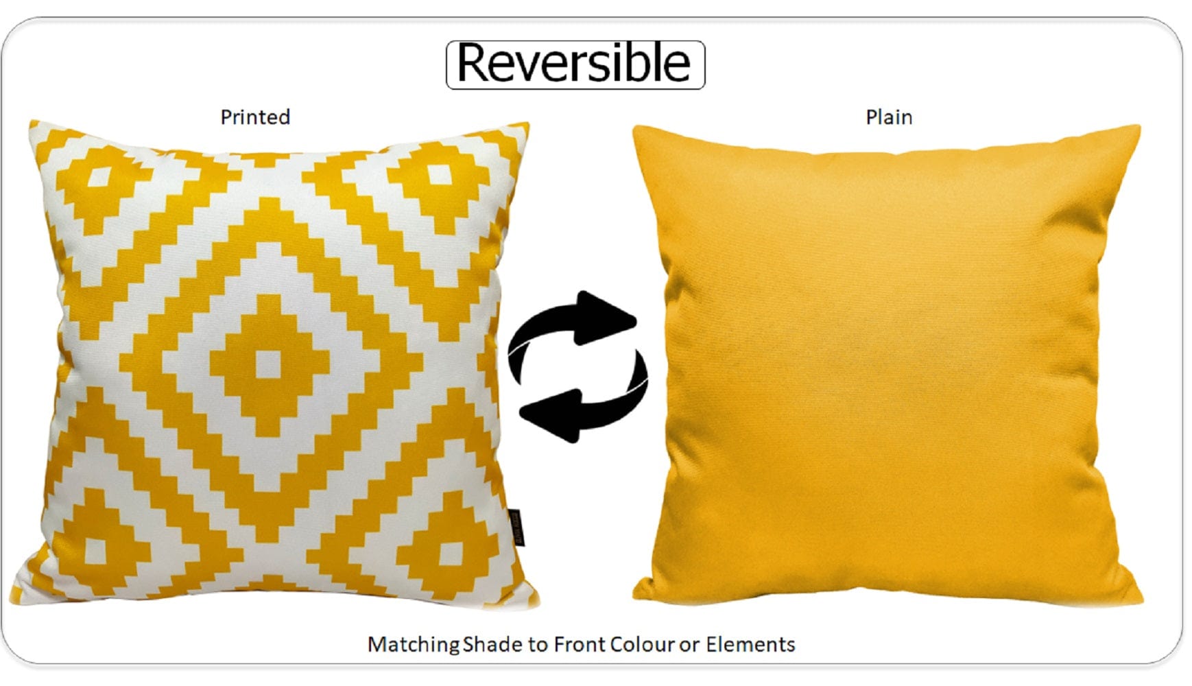 Nairobi Ochre Waterproof Outdoor Cushions Breathable Hollowfibre Filled Weather Resistant Decorative Patio Garden Cushions for Indoor and Outdoor Use by OLIVIA ROCCO