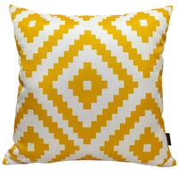 Nairobi Ochre Waterproof Outdoor Cushions Breathable Hollowfibre Filled Weather Resistant Decorative Patio Garden Cushions for Indoor and Outdoor Use by OLIVIA ROCCO