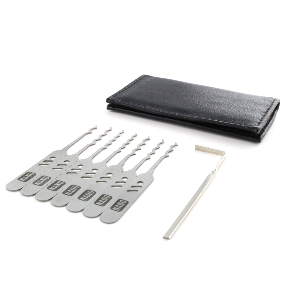 Dangerfield Nano SLIMLINE Covert Lock Pick Rake set - 0.6mm + Leather wallet