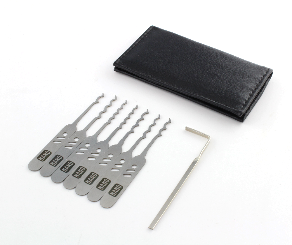 Dangerfield Nano SLIMLINE Covert Lock Pick Rake set - 0.6mm + Leather wallet