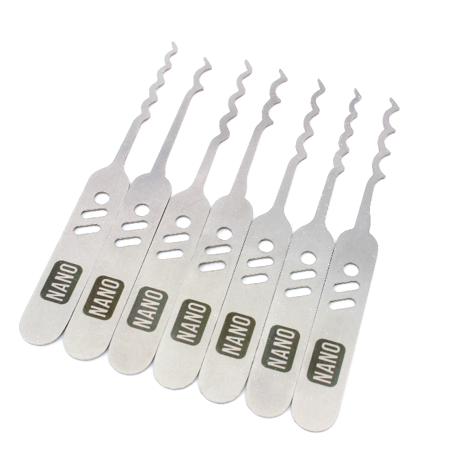 Dangerfield Nano SLIMLINE Covert Lock Pick Rake set - 0.6mm + Leather wallet