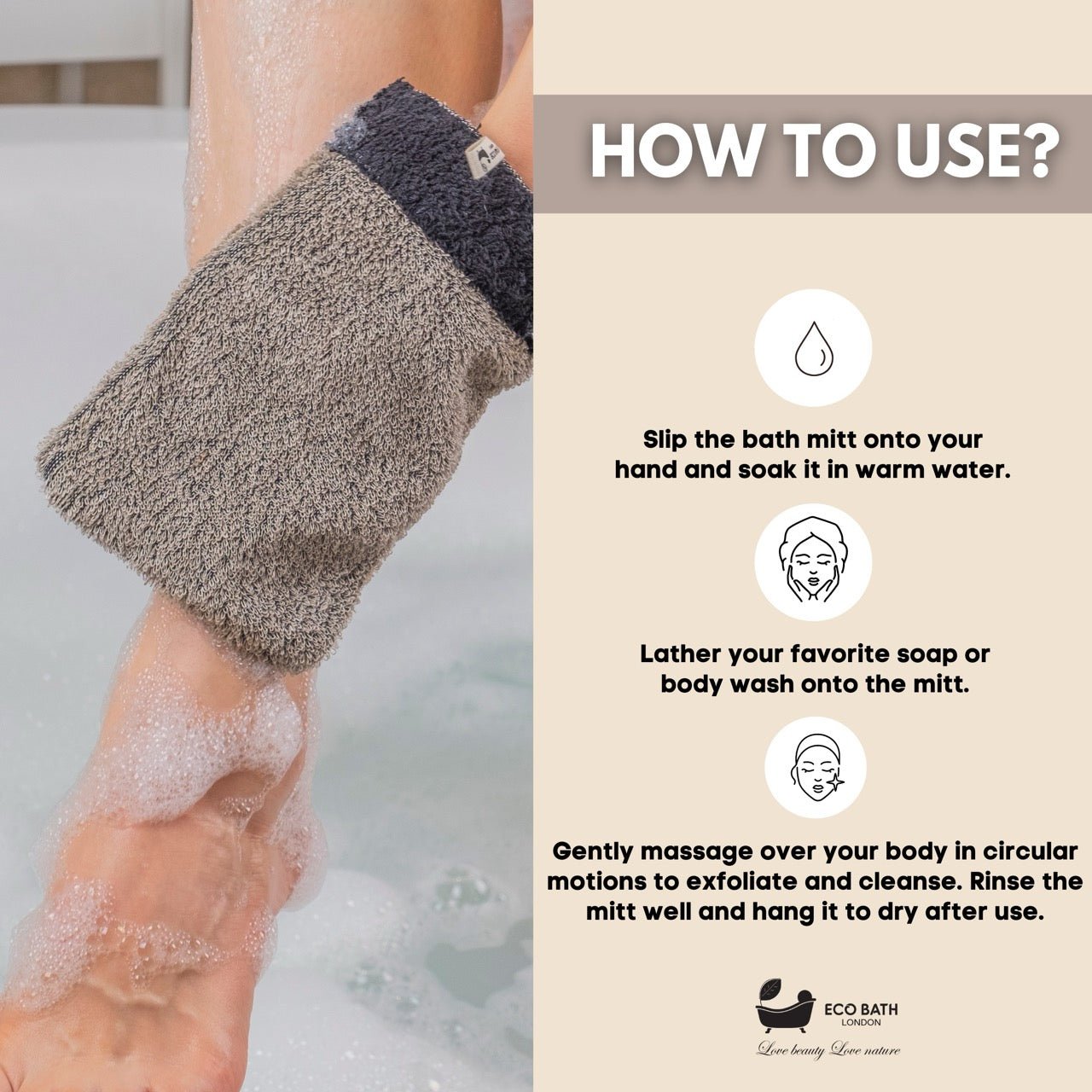 Natural Sisal Hemp Bath Mitt