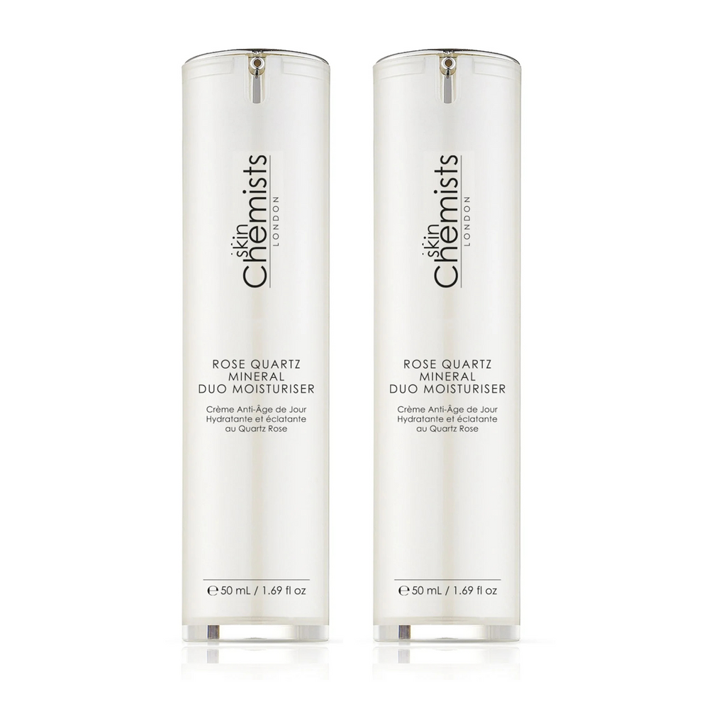 skinChemists Rose Quartz Duo Moisturiser 50ml Twin Value Savings Pack