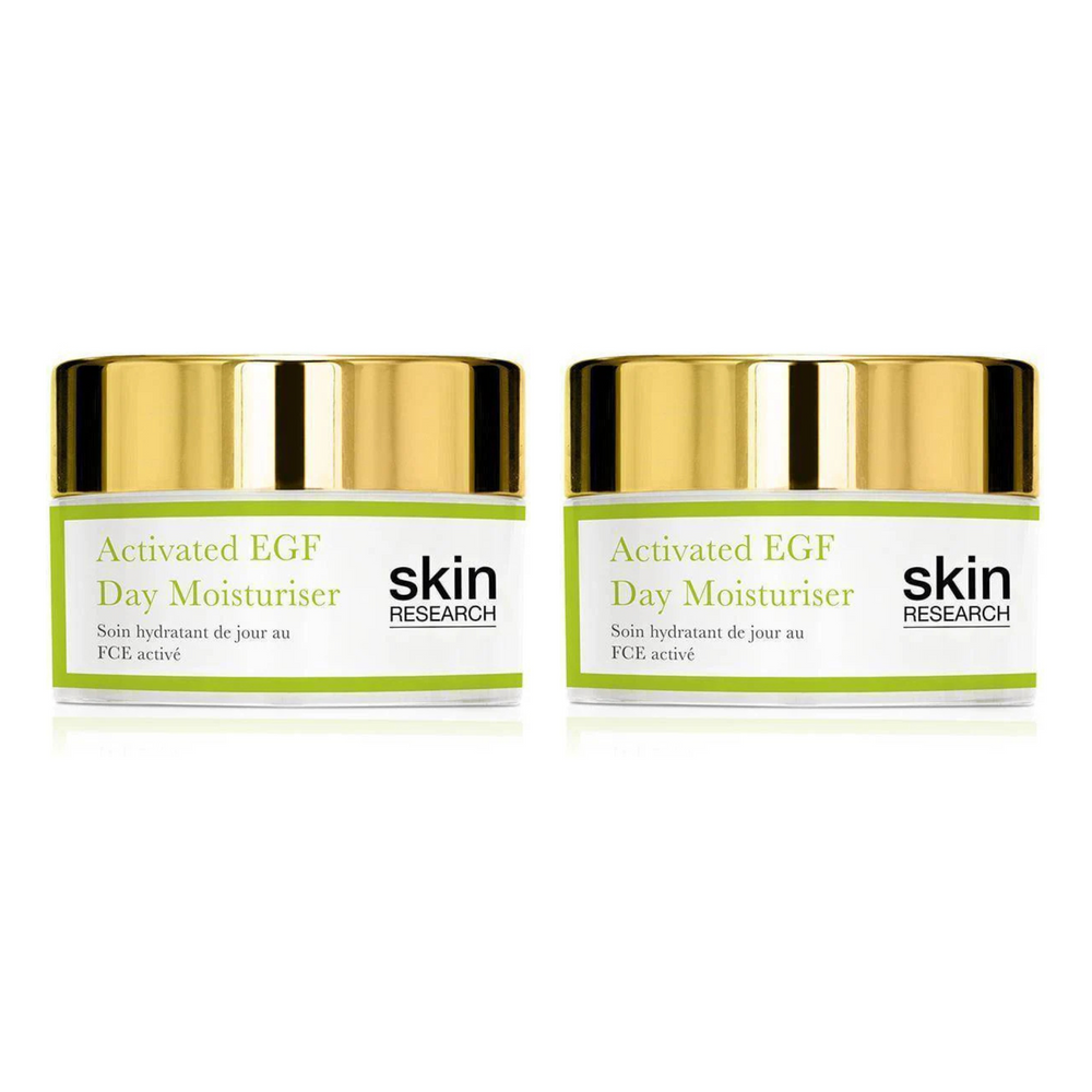 Skin Research Activated EGF Day Moisturiser 50ml Twin Value Savings Pack