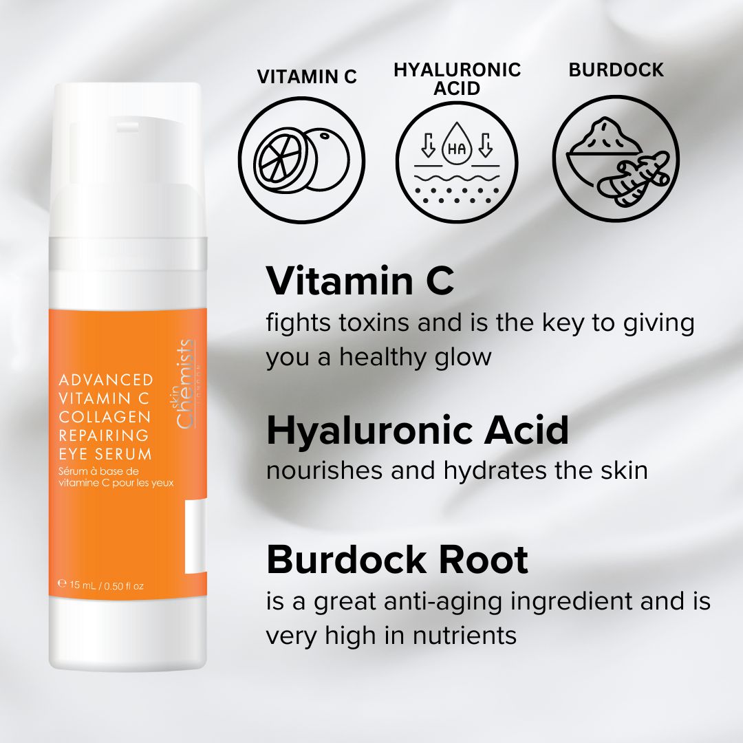 skinChemists Advanced Vitamin C Collagen Repairing Eye Serum 15ml Twin Value Savings Pack