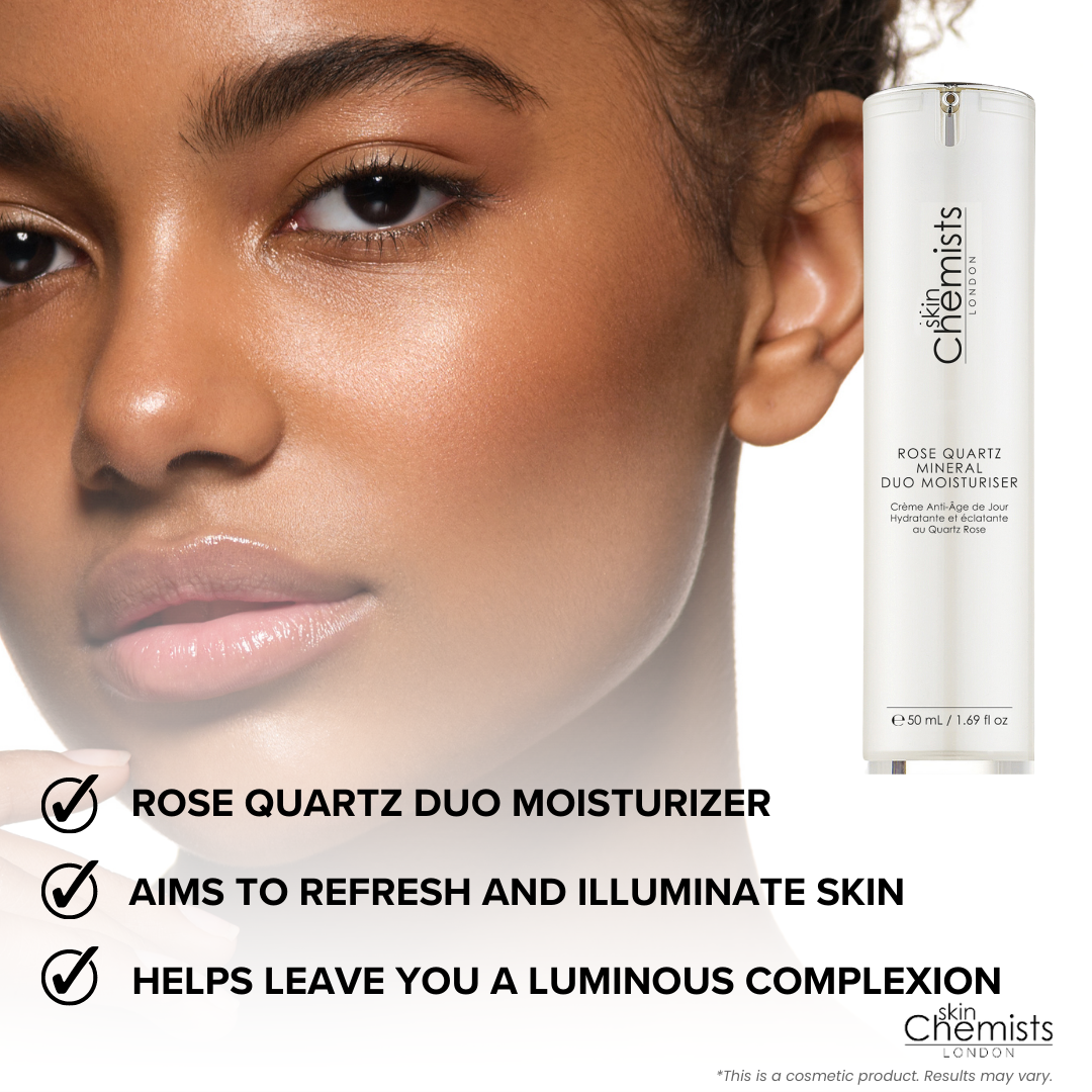 skinChemists Rose Quartz Duo Moisturiser 50ml Twin Value Savings Pack