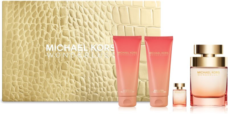 Michael Kors Wonderlust 100ml EDP + 100ml Shower Gel + 100ml Body Lotion + Mini for Women Gift Set