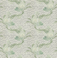 Nouveau Blossom - Verte - Wallpaper