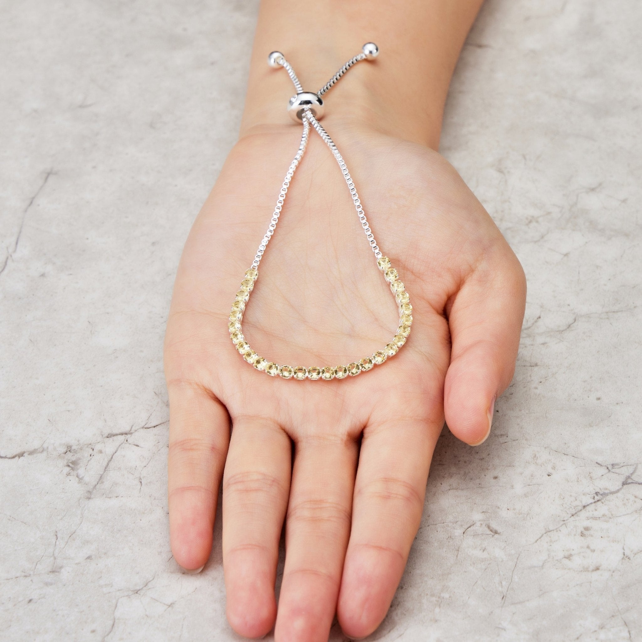 November Birthstone Friendship Bracelet with Topaz Zircondia® Crystals