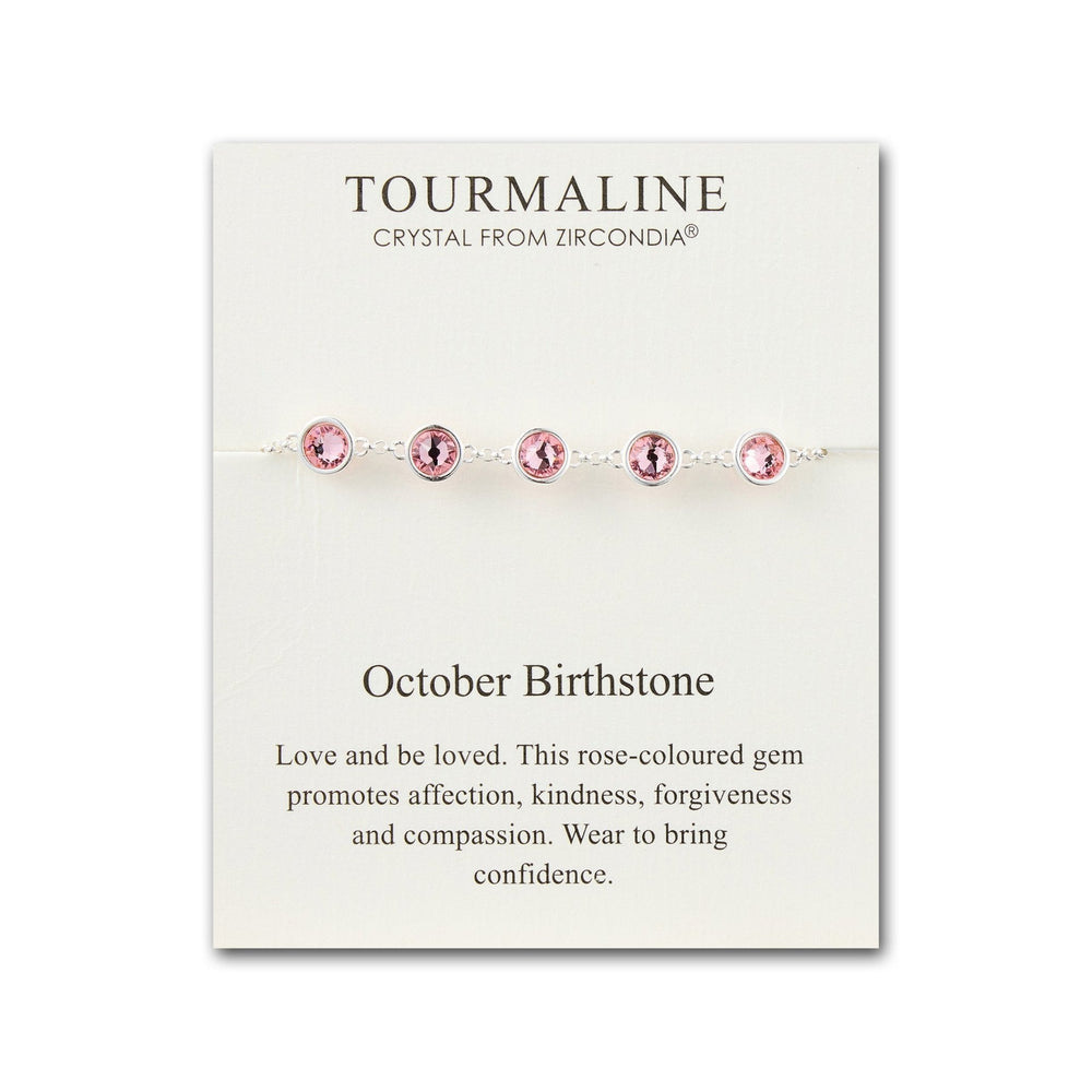 October Birthstone Bracelet Created with Tourmaline Zircondia® Crystals