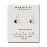 October Birthstone Drop Earrings Created with Tourmaline Zircondia® Crystals
