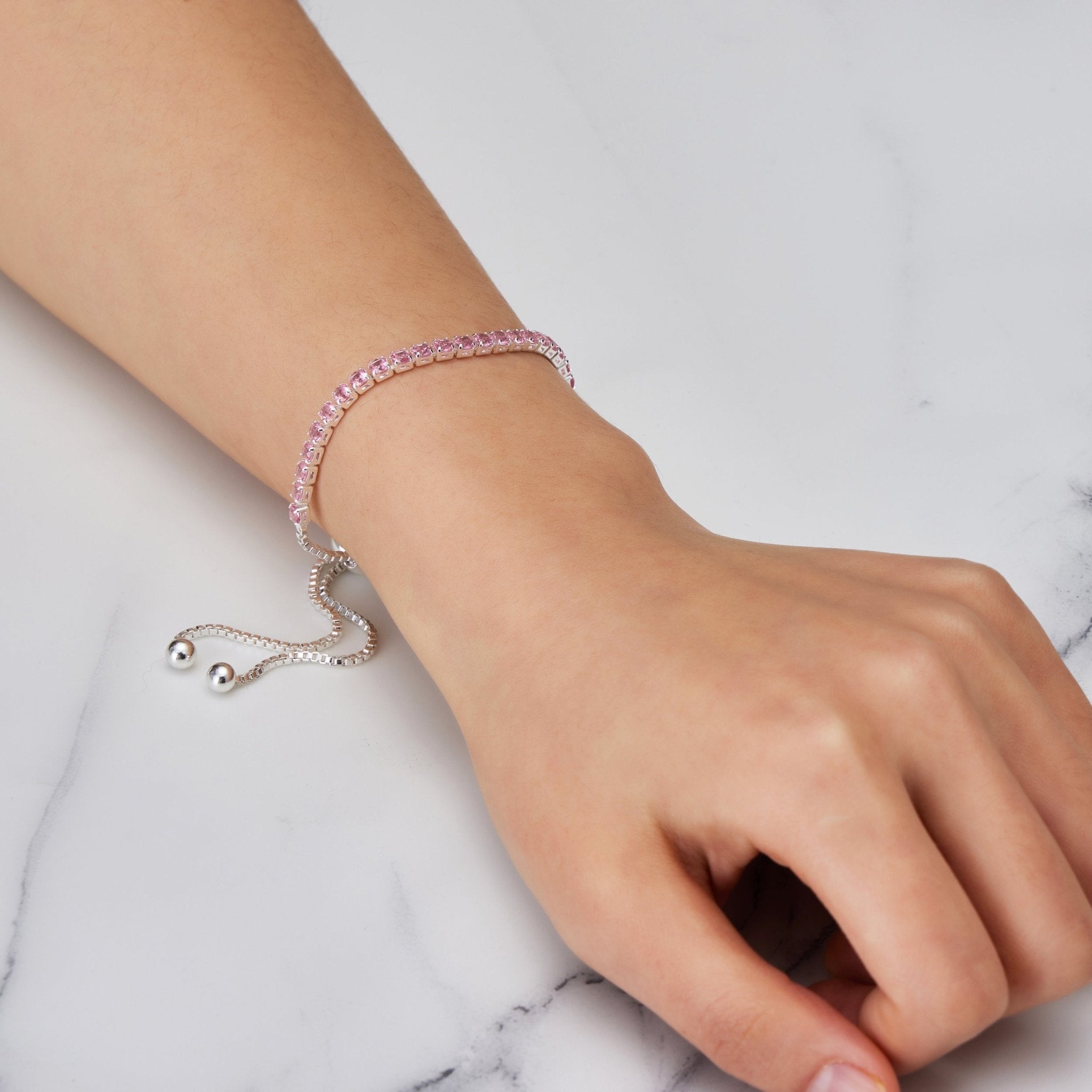 October Birthstone Friendship Bracelet with Tourmaline Zircondia® Crystals