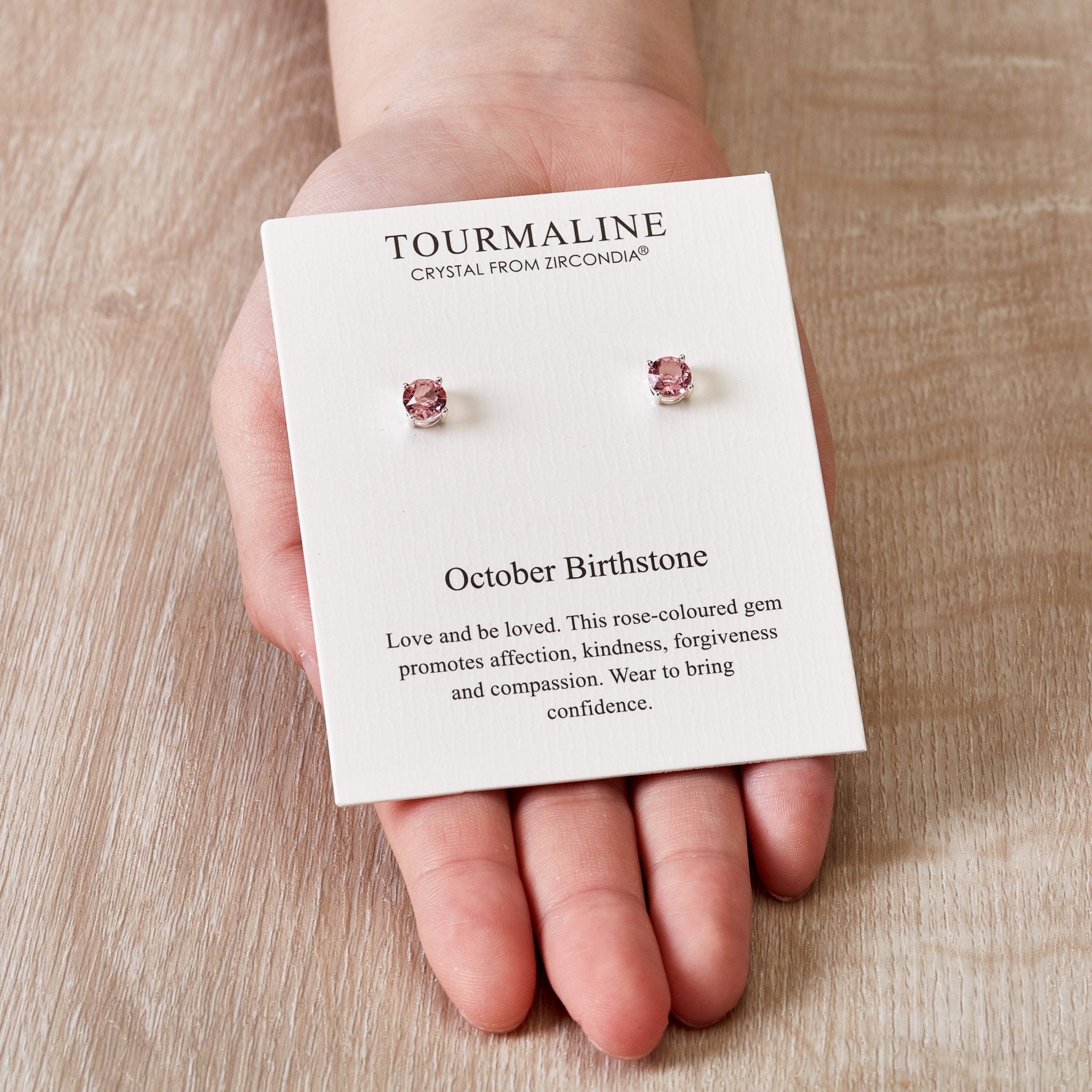 October (Tourmaline) Birthstone Earrings Created with Zircondia® Crystals