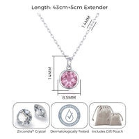 October (Tourmaline) Birthstone Necklace Created with Zircondia® Crystals