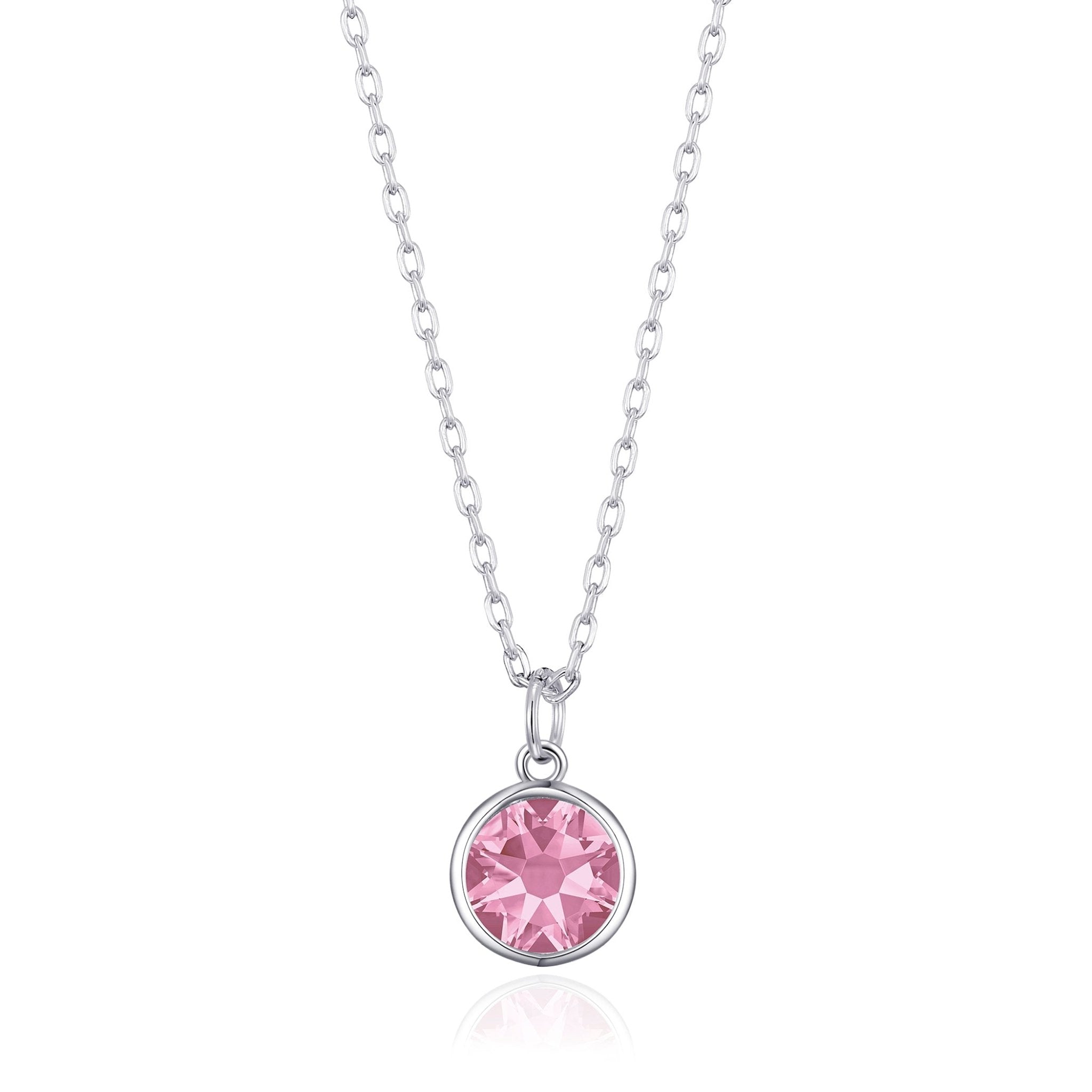 October (Tourmaline) Birthstone Necklace Created with Zircondia® Crystals