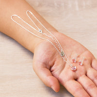 October (Tourmaline) Birthstone Necklace & Earrings Set Created with Zircondia® Crystals