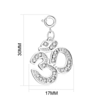 Om Charm Created with Zircondia® Crystals