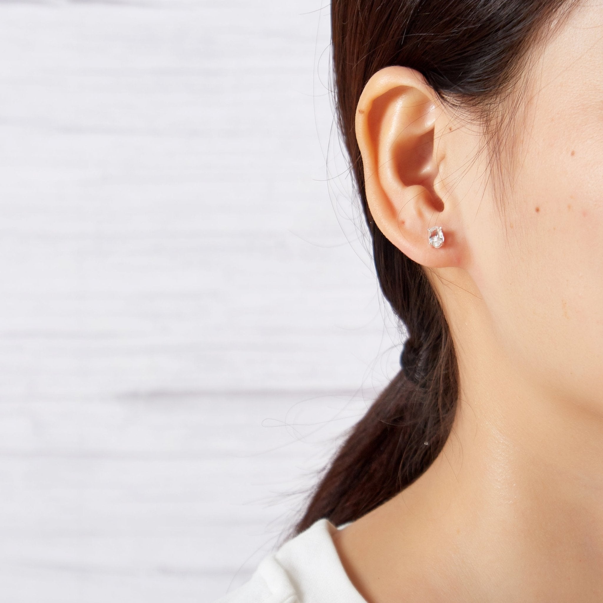 Oval Earrings Created with Zircondia® Crystals