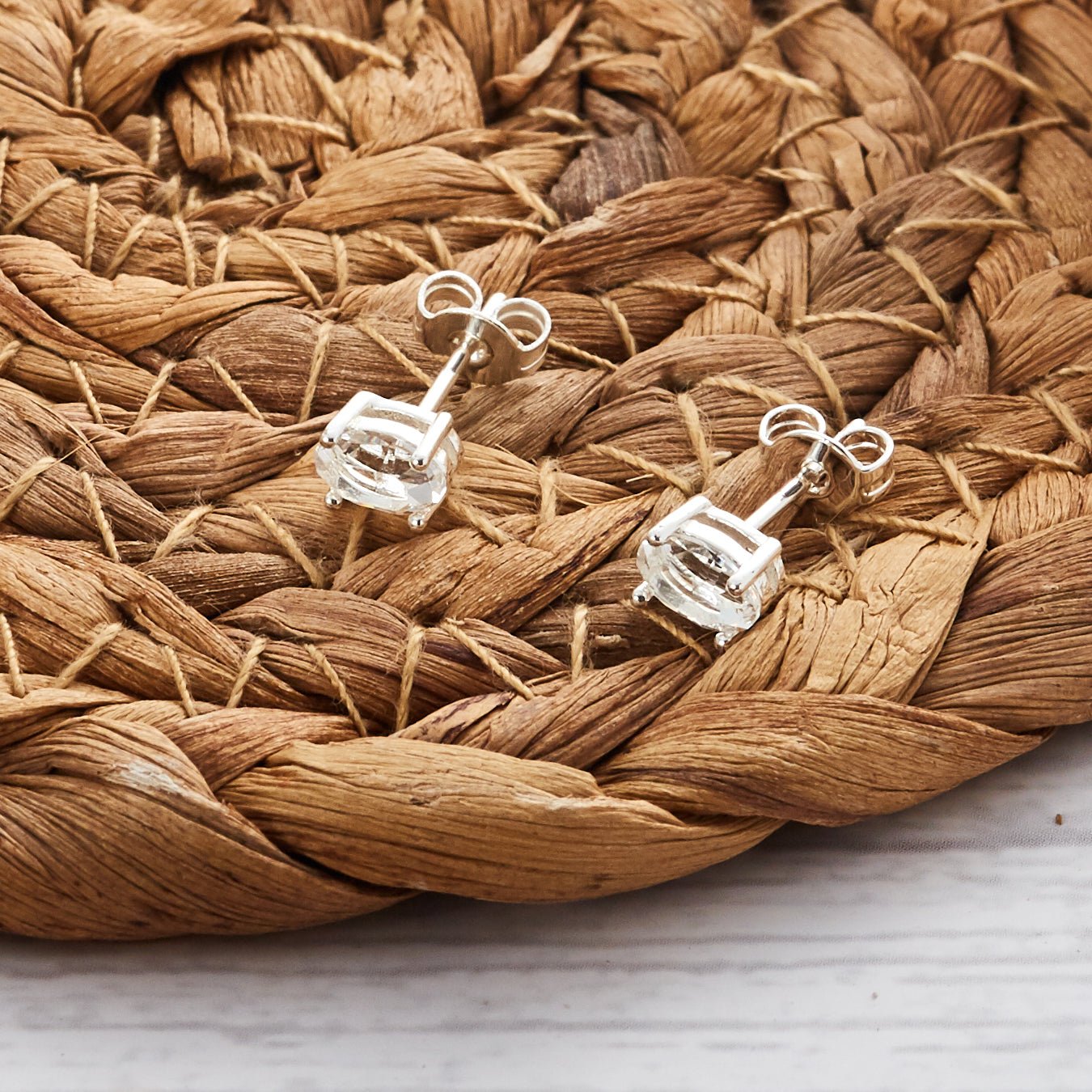 Oval Earrings Created with Zircondia® Crystals