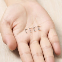 Pack of 4 L Shaped Stainless Steel Nose Studs Created with Zircondia® Crystals