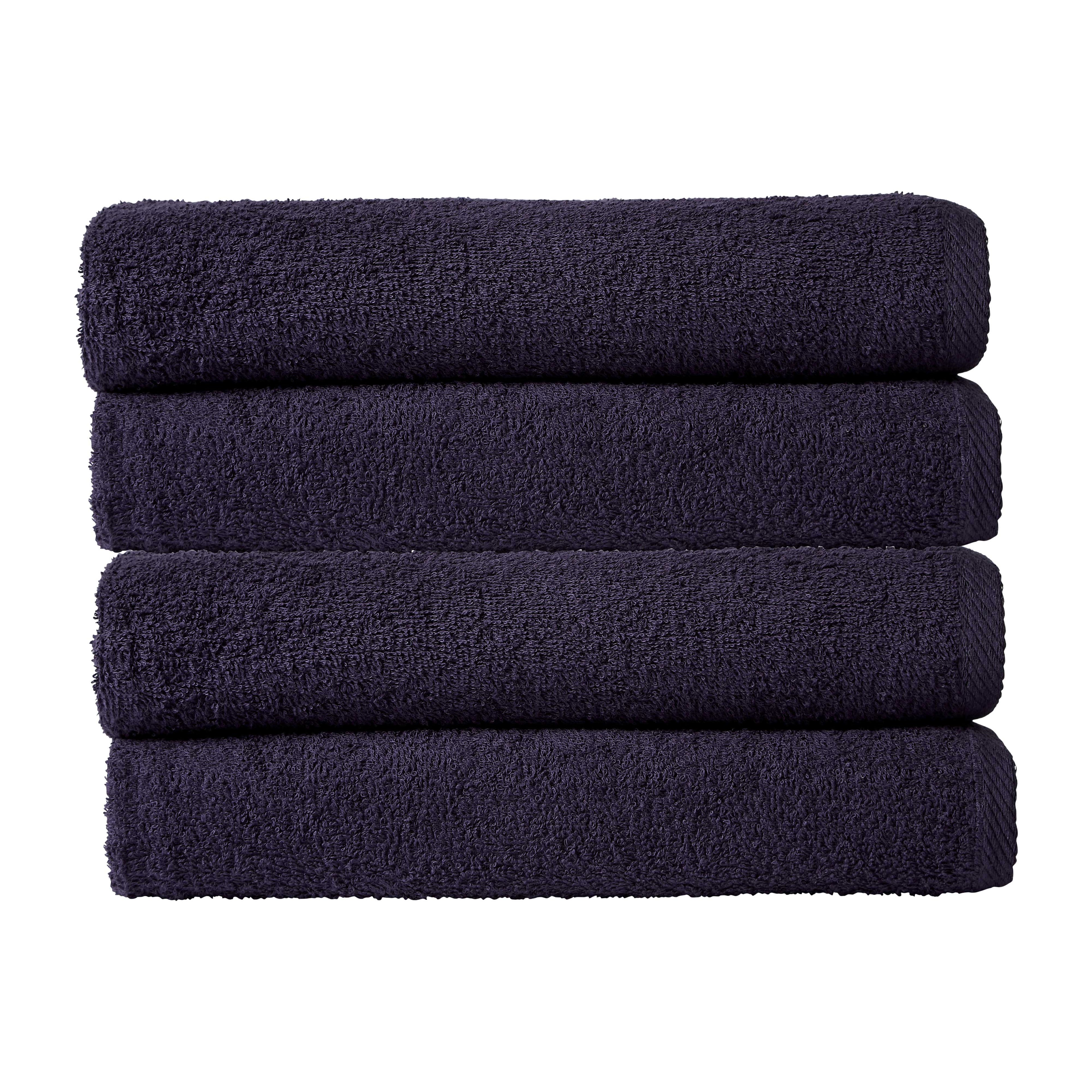 Pack of 4 Large Quick-Drying Lightweight Easycare Indus Valley Cotton Bath Sheets 80x140cm for Home Travel Gym Holidays Multiple Colours by OLIVIA ROCCO