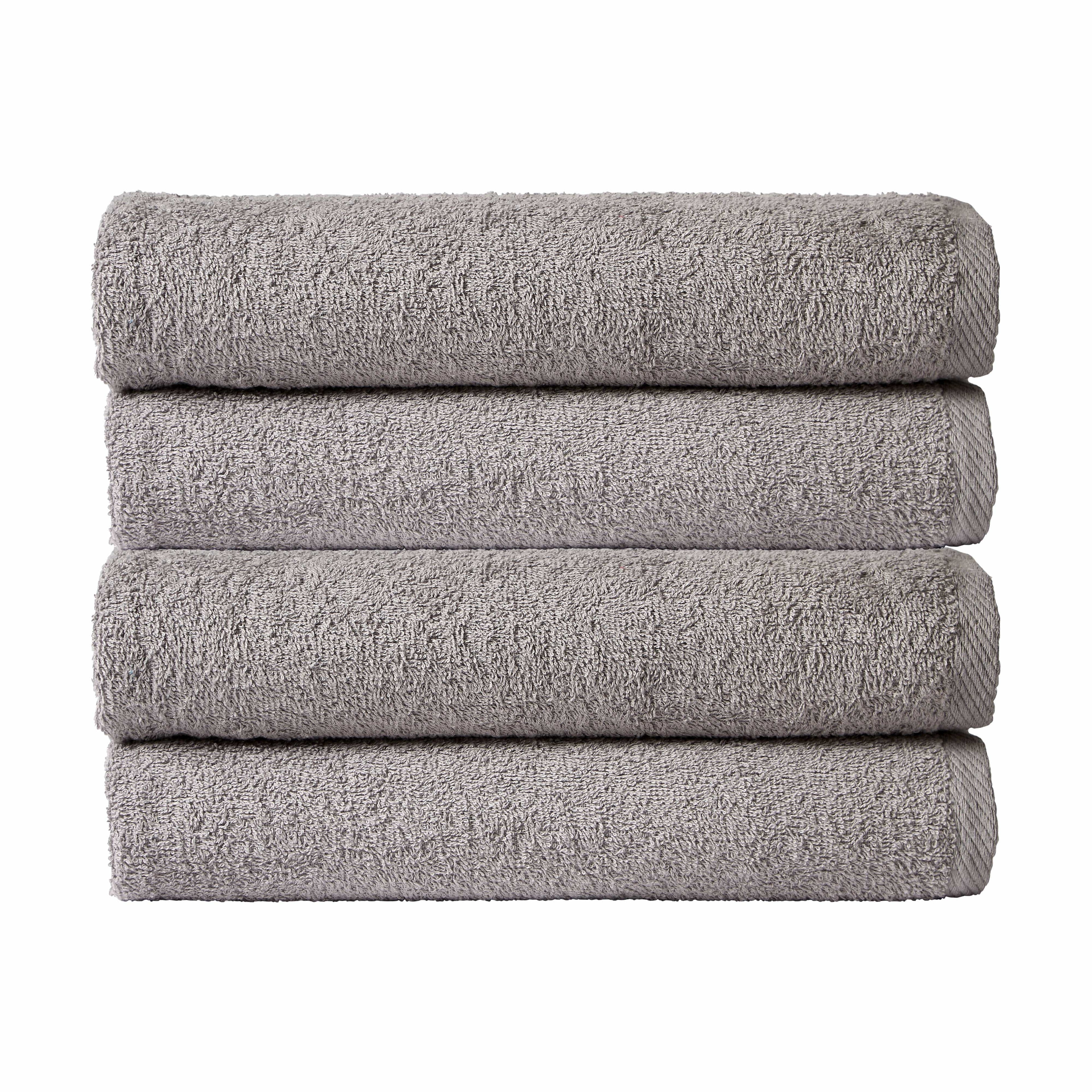 Pack of 4 Large Quick-Drying Lightweight Easycare Indus Valley Cotton Bath Sheets 80x140cm for Home Travel Gym Holidays Multiple Colours by OLIVIA ROCCO