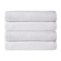 Pack of 4 Large Quick-Drying Lightweight Easycare Indus Valley Cotton Bath Sheets 80x140cm for Home Travel Gym Holidays Multiple Colours by OLIVIA ROCCO