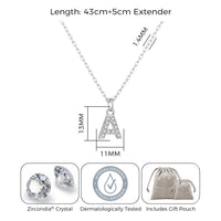 Pave Initial Necklace Letter A Created with Zircondia® Crystals